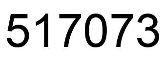 Number 517073 black image