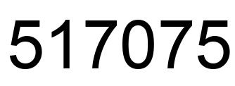 Number 517075 black image