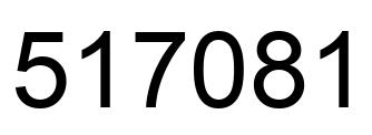 Number 517081 black image