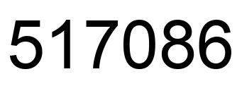 Number 517086 black image