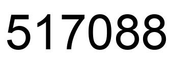 Number 517088 black image