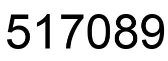 Number 517089 black image