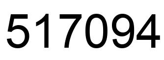 Number 517094 black image