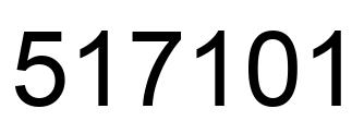Number 517101 black image