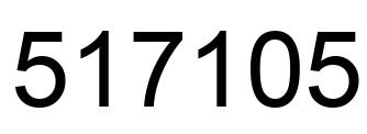 Number 517105 black image