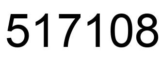 Number 517108 black image
