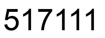 Number 517111 black image