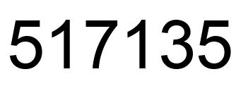 Número 517135 imagen negro