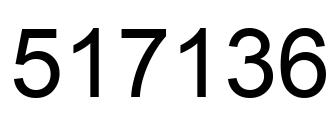 Número 517136 imagen negro