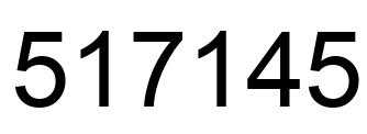 Number 517145 black image