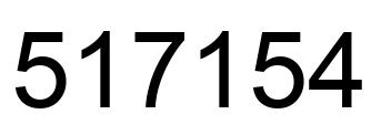 Number 517154 black image