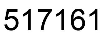 Number 517161 black image
