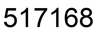 Number 517168 black image