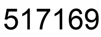 Número 517169 imagen negro