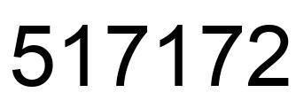 Número 517172 imagen negro