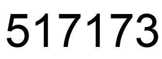 Número 517173 imagen negro