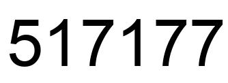 Number 517177 black image
