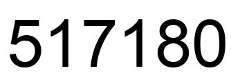 Number 517180 black image