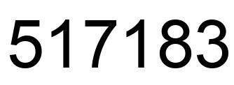 Number 517183 black image