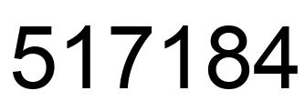 Número 517184 imagen negro