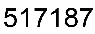 Number 517187 black image
