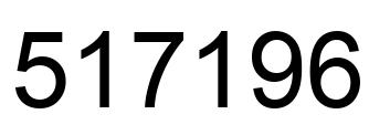 Number 517196 black image