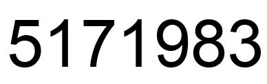 Number 5171983 black image
