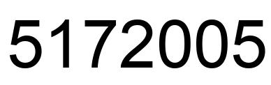 Number 5172005 black image