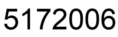 Number 5172006 black image