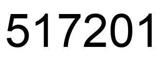 Number 517201 black image