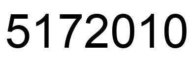 Number 5172010 black image