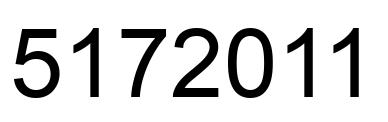 Number 5172011 black image