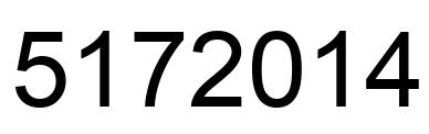 Number 5172014 black image