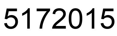 Number 5172015 black image