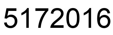 Number 5172016 black image