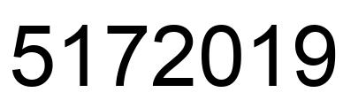 Number 5172019 black image
