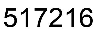 Number 517216 black image
