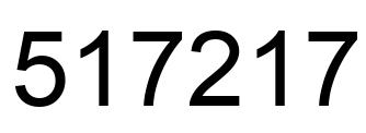 Number 517217 black image