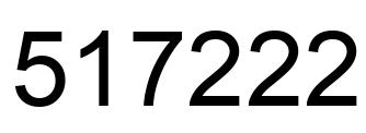 Number 517222 black image