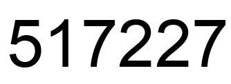 Número 517227 imagen negro