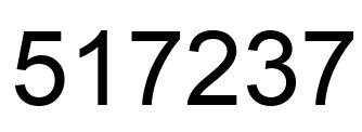 Number 517237 black image