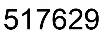 Number 517629 black image