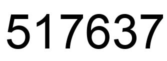 Number 517637 black image