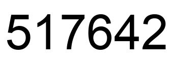 Number 517642 black image