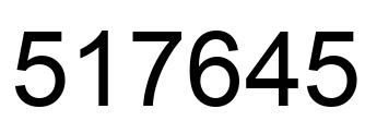 Number 517645 black image