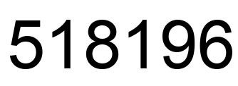 Number 518196 black image