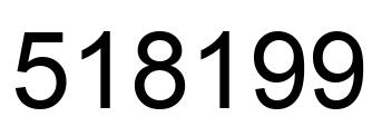 Number 518199 black image