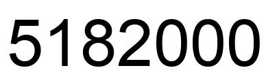 Number 5182000 black image