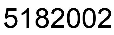 Number 5182002 black image