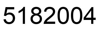 Number 5182004 black image